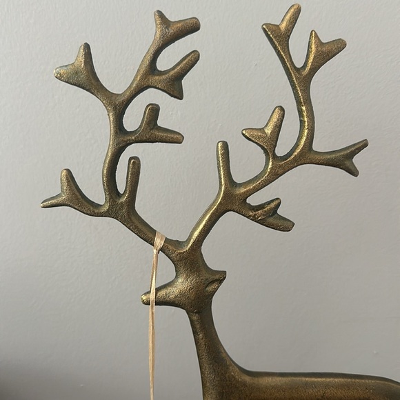 COPY - 34th & Pine Christmas Reindeer Brass Gold Tone Pottery Barn Style NEW - Picture 2 of 6